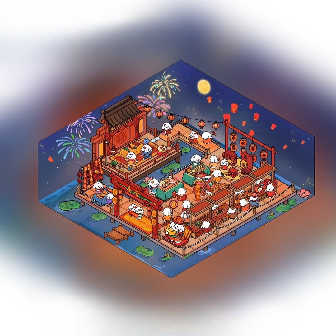 Wedding & New Year Theme | Scene Time 2.0 Series, Sticker Scene, 3D Miniature Scene Stickers, stress - relief DIY stickers, Scene - setting Stickers - YYBB ART