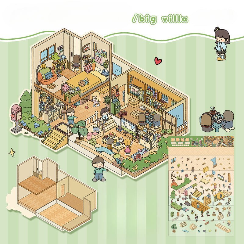 Big Size | Party Theme | Scene Art 9.0 Series | Sticker Scene, 3D Miniature Scene Stickers, Stress - relief DIY stickers, Scene - setting Stickers - YYBB ART