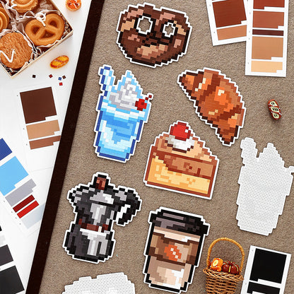 Sticker by Number Series 1.0, Pixel Art Sticker, Sticker Puzzle, DIY Sticker, Sticker by Number, Pixel Stickers