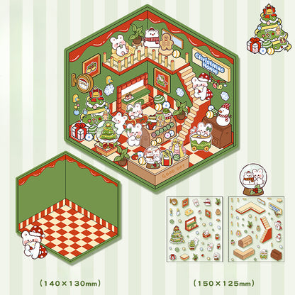 Christmas Theme | Scene Art 1.0 Series | Sticker Scene, 3D Miniature Scene Stickers, stress-relief DIY stickers, Scene-setting Stickers