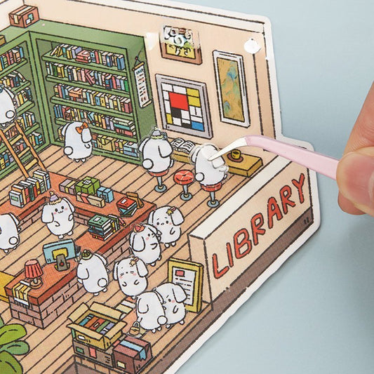 Puppy Vacation 1.0 Series | DIY Sticker Scene, 3D Miniature Scene Stickers, Stress - Relief DIY stickers, Scene - setting Stickers - YYBB ART