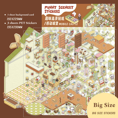 Magic Theme | Big Size | Scene Magic 9.0 Series | Sticker Scene, 3D Miniature Scene Stickers, stress-relief DIY stickers, Scene-setting Stickers