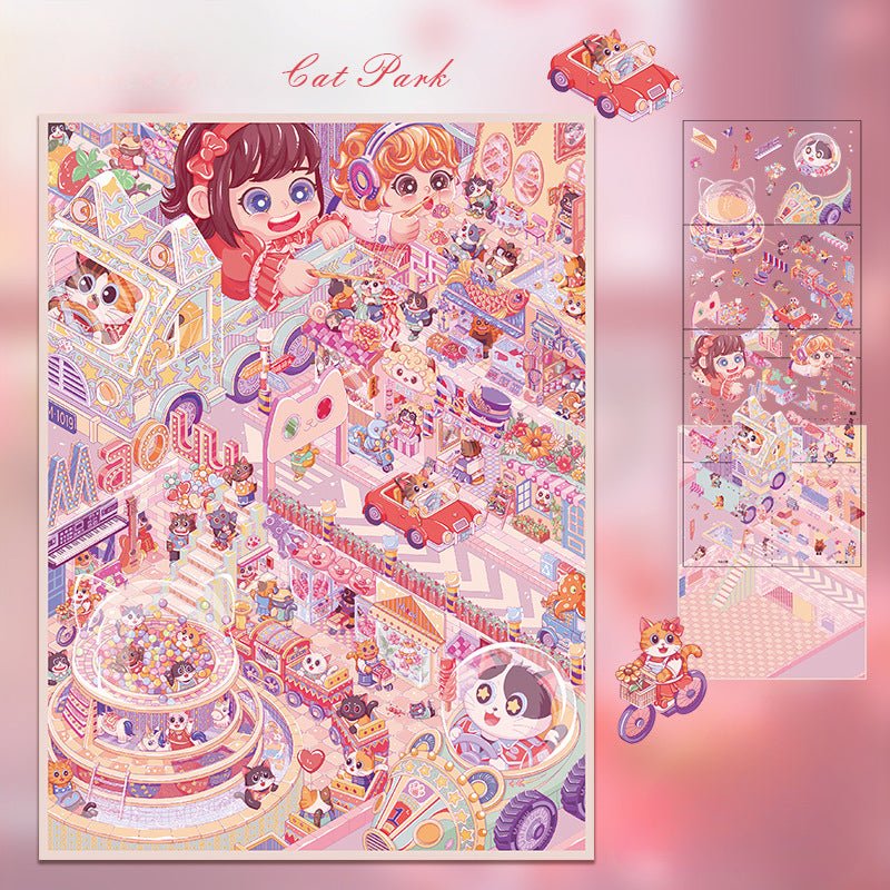 Vintage Theme | Scene Art 16.0 Series | Sticker Scene, 3D Miniature Scene Stickers, Stress - relief DIY stickers, Scene - setting Stickers - YYBB ART