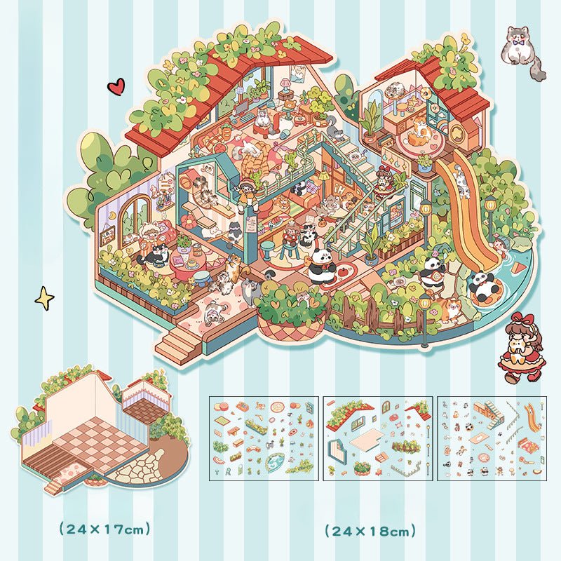 Scene Art 6.0 Series | Big Size | Sticker Scene, 3D Miniature Scene Stickers, Stress - relief DIY stickers, Scene - setting Stickers - YYBB ART