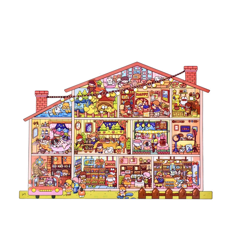 Temat Halloween | Scene World 13.0 Seria | DIY Scena Naklejkowa, 3D Miniatury Scen, Naklejki Antystresowe DIY, Naklejki do Tworzenia Scen, Naklejki DIY