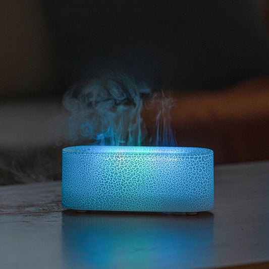 Lava Flame Diffuser | USB Color Changing Essential Oil Humidifier - 3D Magma Effect Aroma Lamp with Ambient Light - YYBB ART