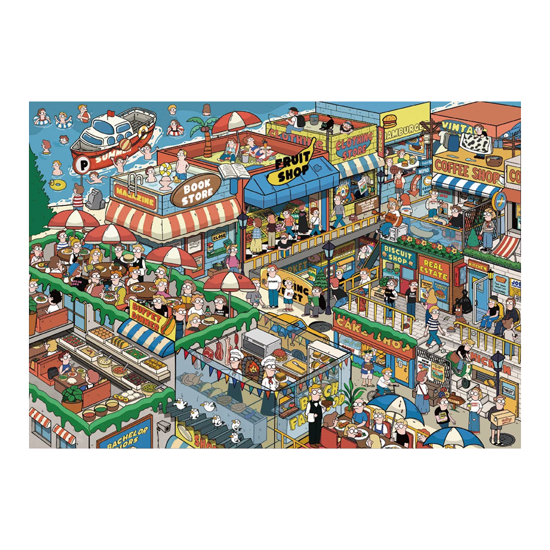 Amerykański styl komiksowy | Duży rozmiar | Magiczna Scena 11.0 Seria | Naklejki Sceniczne, 3D Miniaturowe Naklejki Sceniczne, Naklejki DIY ulatniające stres, Naklejki Ustawiające Scenę