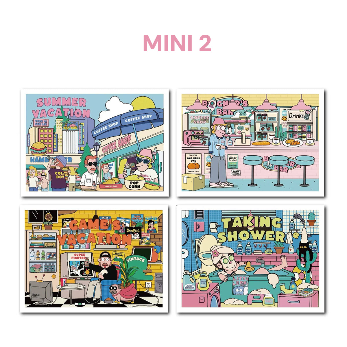 Amerykański styl komiksowy | Duży rozmiar | Magiczna Scena 11.0 Seria | Naklejki Sceniczne, 3D Miniaturowe Naklejki Sceniczne, Naklejki DIY ulatniające stres, Naklejki Ustawiające Scenę