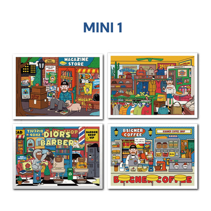 Coffee Shop, Magezine Store, Clothes shop, barber