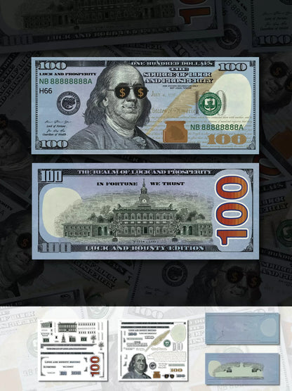 Banknote | US Dollar | British Pound | South Korean Won | Sticker Scene, Miniature Scene Stickers, Stress-Relief DIY Stickers, Scene-Setting Stickers