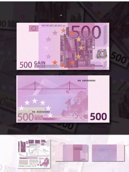 Banknote | US Dollar | British Pound | South Korean Won | Sticker Scene, Miniature Scene Stickers, Stress-Relief DIY Stickers, Scene-Setting Stickers