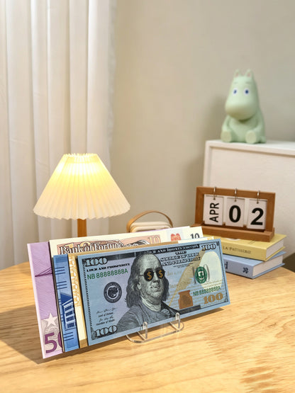Banknote | US Dollar | British Pound | South Korean Won | Sticker Scene, Miniature Scene Stickers, Stress-Relief DIY Stickers, Scene-Setting Stickers