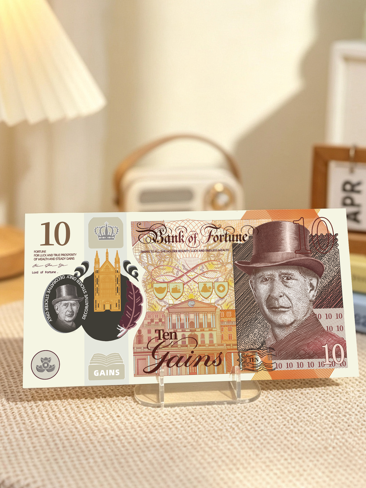 Banknote | US Dollar | British Pound | South Korean Won | Sticker Scene, Miniature Scene Stickers, Stress-Relief DIY Stickers, Scene-Setting Stickers