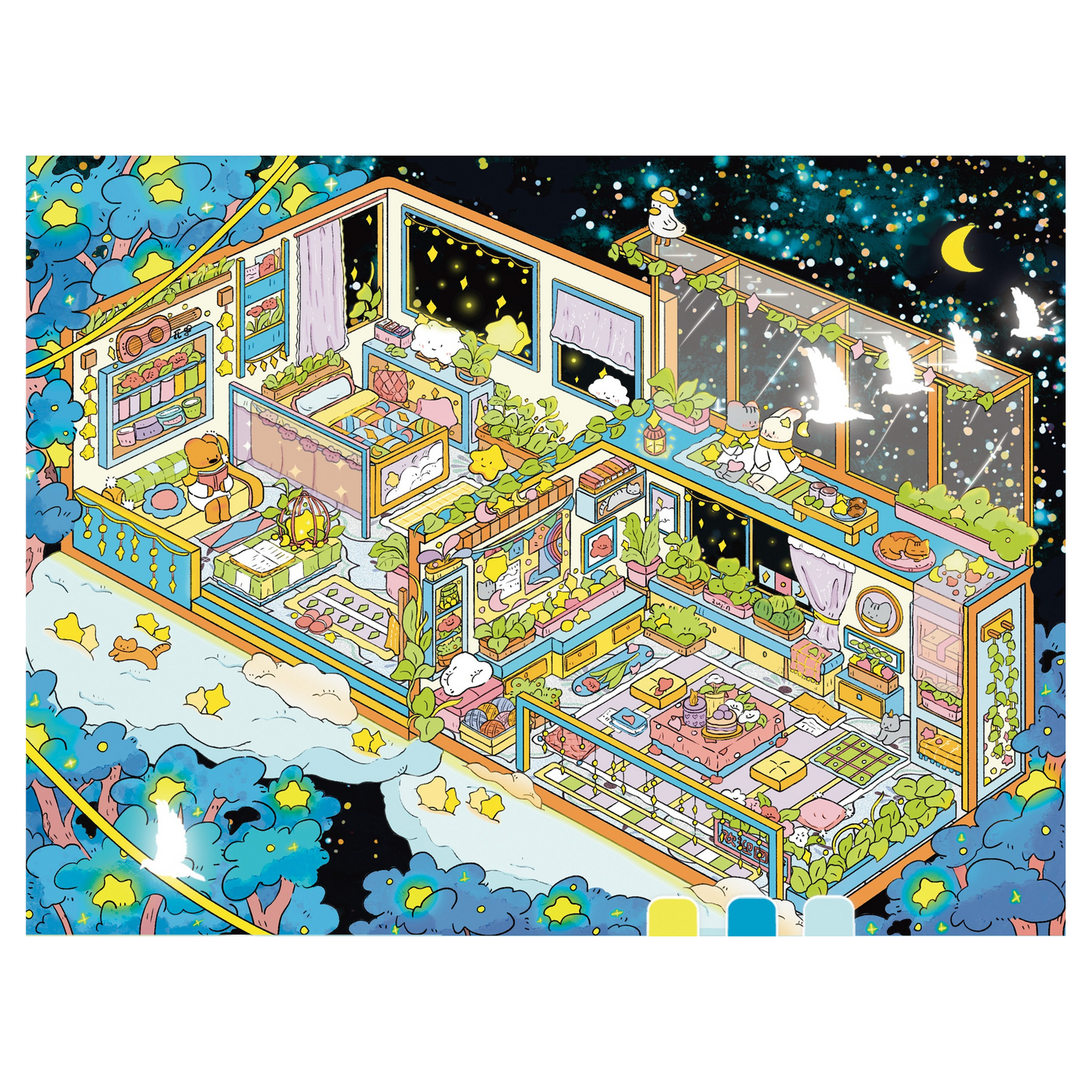 Duży rozmiar | Motyw baśniowy | Świat Scen 17.0 Seria | DIY Naklejki Sceniczne, 3D Miniatury Sceniczne Naklejki, Naklejki DIY na odprężenie, Naklejki do Tworzenia Sceny, Naklejki DIY