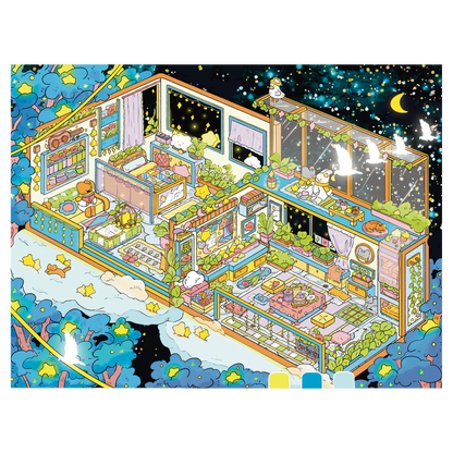 Duży rozmiar | Motyw baśniowy | Świat Scen 17.0 Seria | DIY Naklejki Sceniczne, 3D Miniatury Sceniczne Naklejki, Naklejki DIY na odprężenie, Naklejki do Tworzenia Sceny, Naklejki DIY