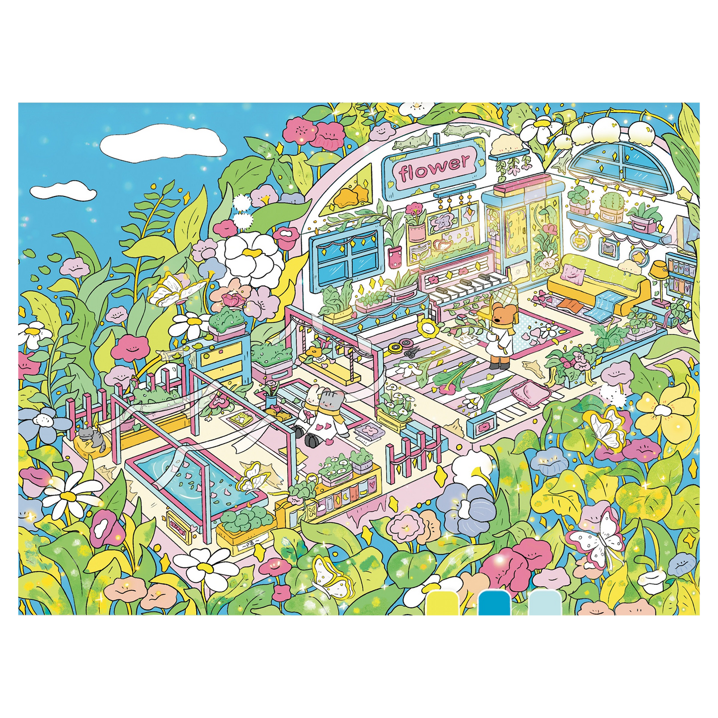 Duży rozmiar | Motyw baśniowy | Świat Scen 17.0 Seria | DIY Naklejki Sceniczne, 3D Miniatury Sceniczne Naklejki, Naklejki DIY na odprężenie, Naklejki do Tworzenia Sceny, Naklejki DIY