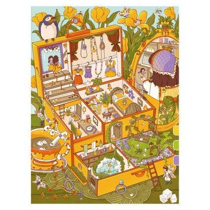 Duży rozmiar | Motyw baśniowy | Świat Scen 17.0 Seria | DIY Naklejki Sceniczne, 3D Miniatury Sceniczne Naklejki, Naklejki DIY na odprężenie, Naklejki do Tworzenia Sceny, Naklejki DIY