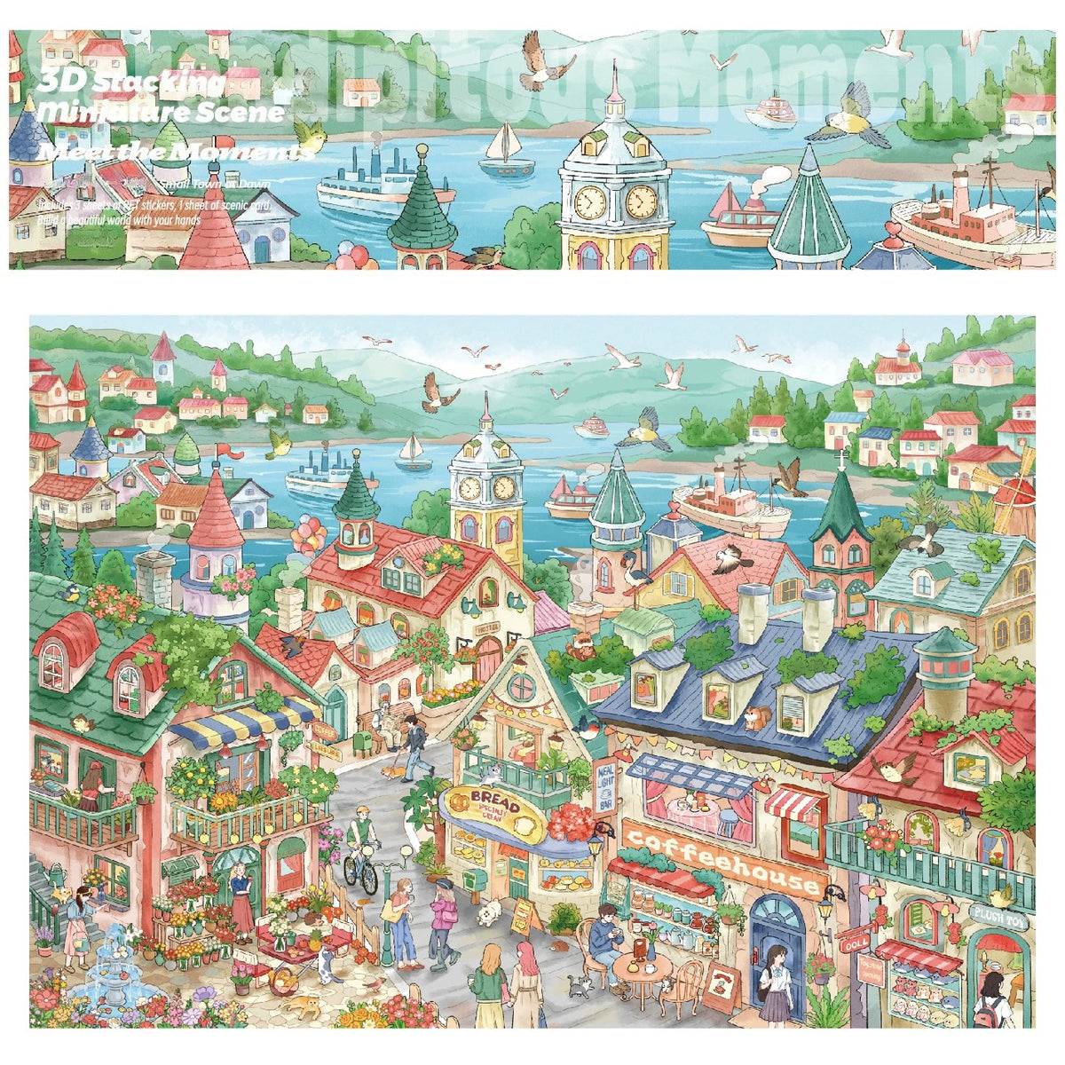 Big Size | Meet the Moments | Scene World 24.0 Series | DIY Sticker Scene, 3D Miniature Scene Stickers, Stress-Relief DIY Stickers, Scene-Setting Stickers, DIY Stickers