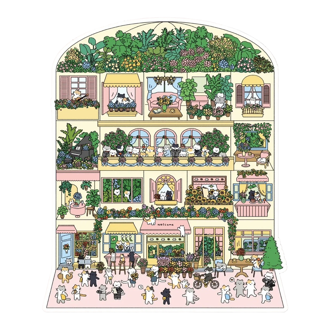 Big Size | Meow Meow 5.0 Series | Cat Sticker Scene, 3D Miniature Scene Stickers, stress-relief DIY stickers, Scene-setting Stickers