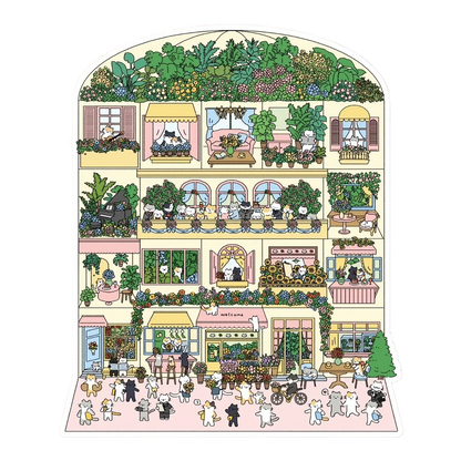 Big Size | Meow Meow 5.0 Series | Cat Sticker Scene, 3D Miniature Scene Stickers, stress-relief DIY stickers, Scene-setting Stickers