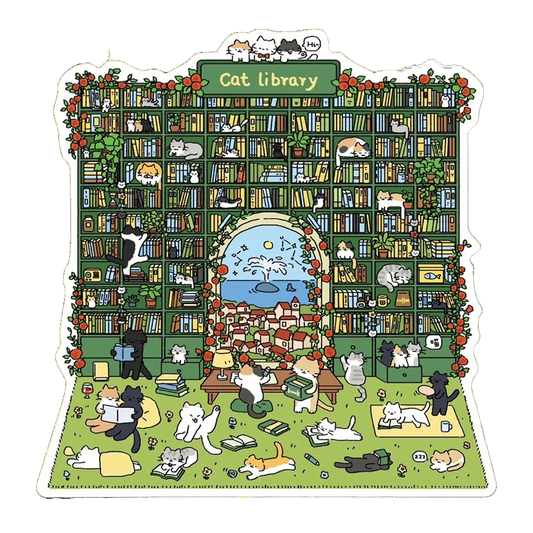 Big Size | Meow Meow 5.0 Series | Cat Sticker Scene, 3D Miniature Scene Stickers, stress-relief DIY stickers, Scene-setting Stickers