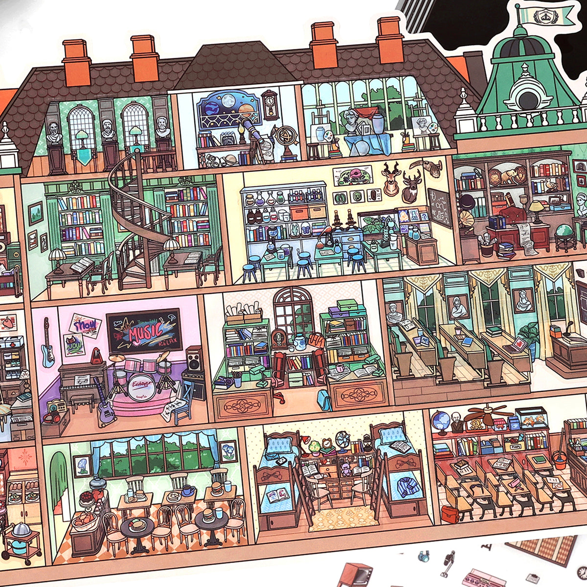 Big Size | My Little House 13.0 | Sticker Scene, 3D Miniature Scene Stickers, Stress-Relief DIY Stickers, Scene-Setting Stickers, DIY Stickers
