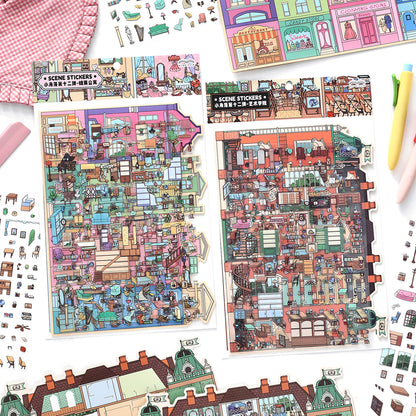 Big Size | My Little House 13.0 | Sticker Scene, 3D Miniature Scene Stickers, Stress-Relief DIY Stickers, Scene-Setting Stickers, DIY Stickers
