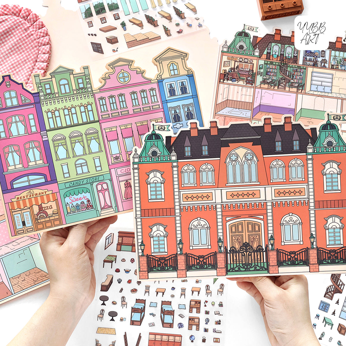Big Size | My Little House 13.0 | Sticker Scene, 3D Miniature Scene Stickers, Stress-Relief DIY Stickers, Scene-Setting Stickers, DIY Stickers