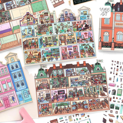 Big Size | My Little House 13.0 | Sticker Scene, 3D Miniature Scene Stickers, Stress-Relief DIY Stickers, Scene-Setting Stickers, DIY Stickers
