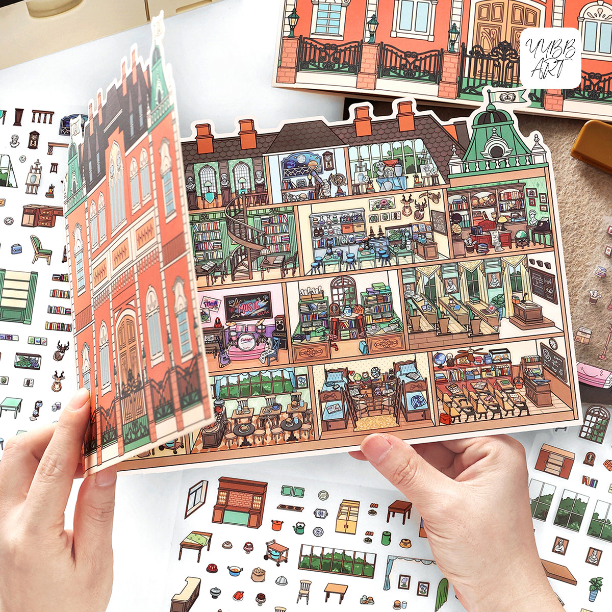 Big Size | My Little House 13.0 | Sticker Scene, 3D Miniature Scene Stickers, Stress-Relief DIY Stickers, Scene-Setting Stickers, DIY Stickers