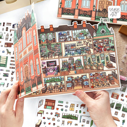 Big Size | My Little House 13.0 | Sticker Scene, 3D Miniature Scene Stickers, Stress-Relief DIY Stickers, Scene-Setting Stickers, DIY Stickers