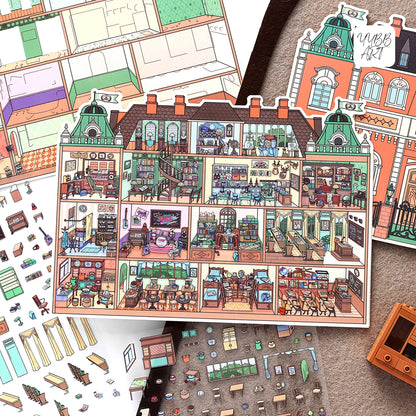 Big Size | My Little House 13.0 | Sticker Scene, 3D Miniature Scene Stickers, Stress-Relief DIY Stickers, Scene-Setting Stickers, DIY Stickers