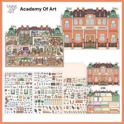 Big Size | My Little House 13.0 | Sticker Scene, 3D Miniature Scene Stickers, Stress-Relief DIY Stickers, Scene-Setting Stickers, DIY Stickers