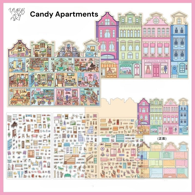Big Size | My Little House 13.0 | Sticker Scene, 3D Miniature Scene Stickers, Stress-Relief DIY Stickers, Scene-Setting Stickers, DIY Stickers