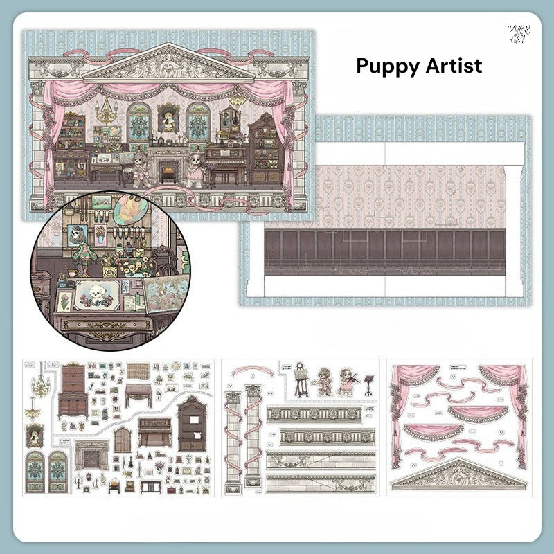 Big Size | My Little House 13.0 | Sticker Scene, 3D Miniature Scene Stickers, Stress-Relief DIY Stickers, Scene-Setting Stickers, DIY Stickers