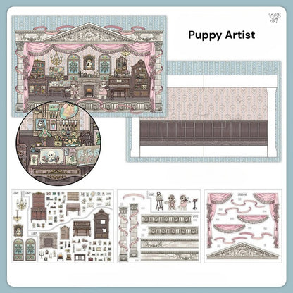 Big Size | My Little House 13.0 | Sticker Scene, 3D Miniature Scene Stickers, Stress-Relief DIY Stickers, Scene-Setting Stickers, DIY Stickers