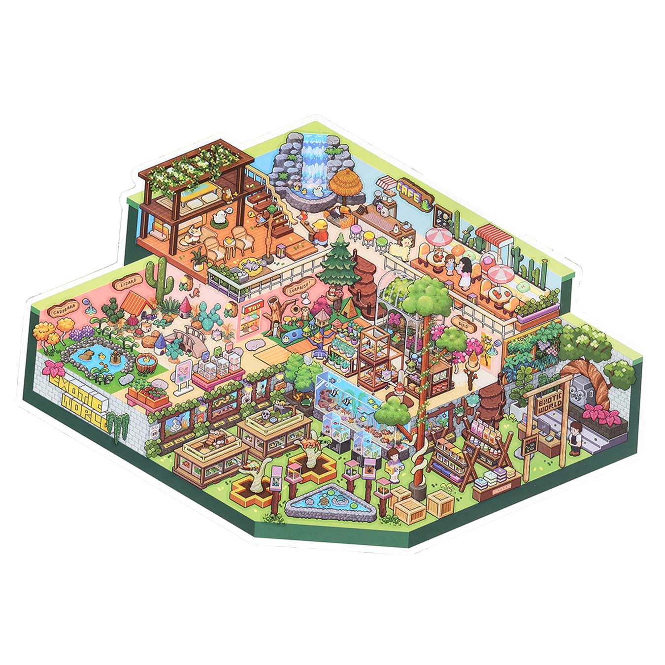 ビッグサイズ | オープントゥデイシリーズ22.0 | ステッカーシーン、3Dミニチュアシーンステッカー、ストレス解消DIYステッカー、シーン設定ステッカー、DIYステッカー