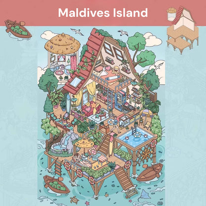 Big Size, Pocket Scene Series 12.0 | Sticker Scene, 3D Miniature Scene Stickers, Stress-Relief DIY Stickers, Scene-Setting Stickers, DIY Stickers