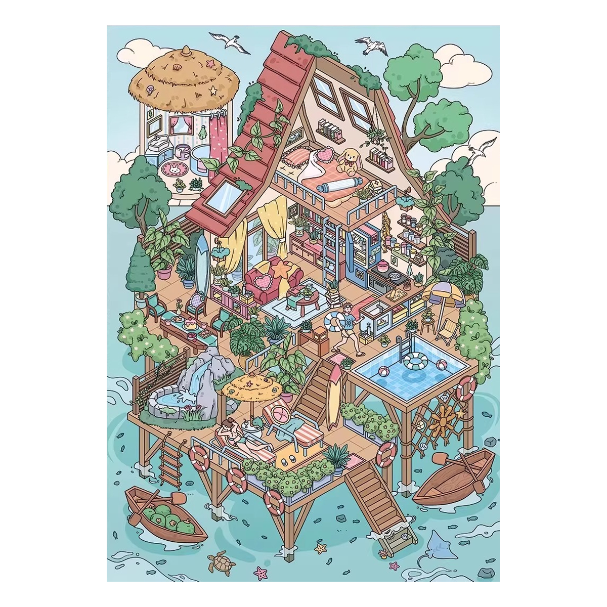 Big Size, Pocket Scene Series 12.0 | Sticker Scene, 3D Miniature Scene Stickers, Stress-Relief DIY Stickers, Scene-Setting Stickers, DIY Stickers