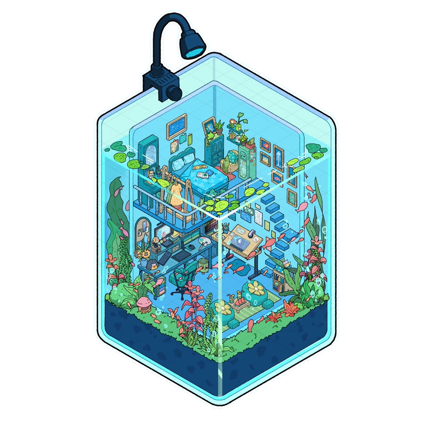 Big Size | Pocket Scene Series 9.0 | Sticker Scene, 3D Miniature Scene Stickers, Stress-Relief DIY Stickers, Scene-Setting Stickers, DIY Stickers