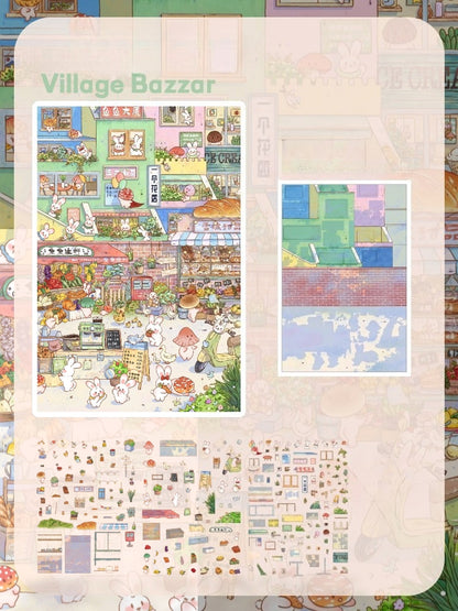 Big Size | Pocket Scene Series 9.0 | Sticker Scene, 3D Miniature Scene Stickers, Stress-Relief DIY Stickers, Scene-Setting Stickers, DIY Stickers