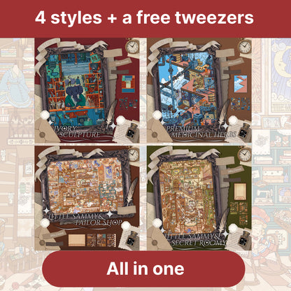 Duży rozmiar | Seria Scene Magic 12.0 | Sceneria z naklejek, miniaturowe naklejki sceniczne 3D, odstresowujące naklejki DIY, naklejki do tworzenia scenerii