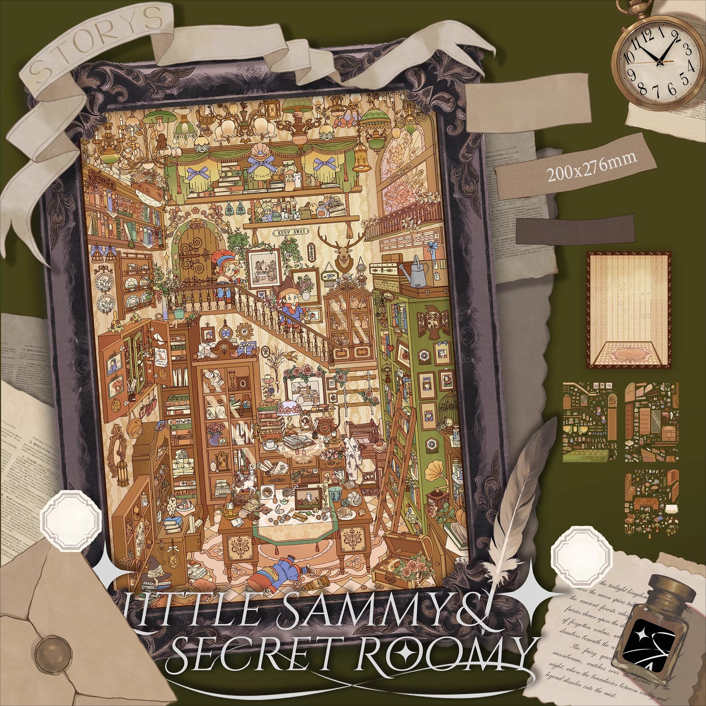 Duży rozmiar | Seria Scene Magic 12.0 | Sceneria z naklejek, miniaturowe naklejki sceniczne 3D, odstresowujące naklejki DIY, naklejki do tworzenia scenerii