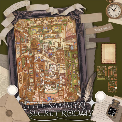 Duży rozmiar | Seria Scene Magic 12.0 | Sceneria z naklejek, miniaturowe naklejki sceniczne 3D, odstresowujące naklejki DIY, naklejki do tworzenia scenerii