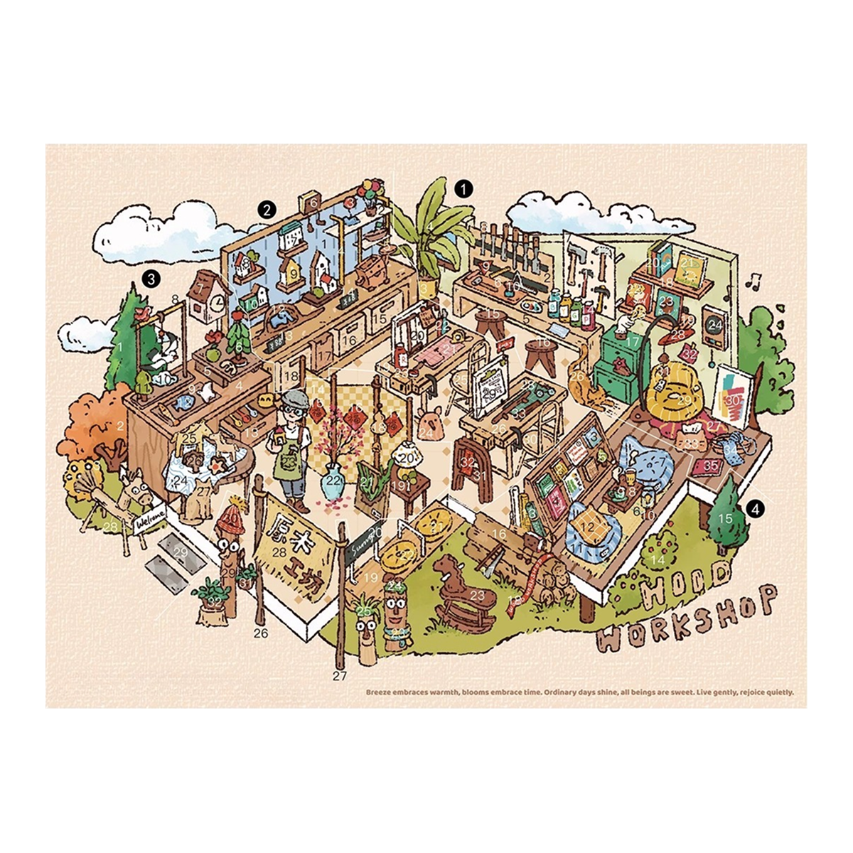 Big Size | Love Softly | Scene Art 25.0 Series | Sticker Scene, 3D Miniature Scene Stickers, Stress-Relief DIY Stickers, Scene-Setting Stickers