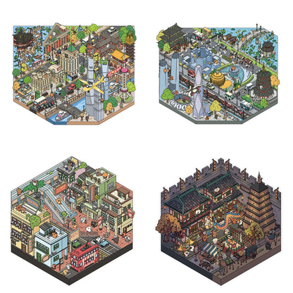 Große Größe | Meow Meow 4.0 Serie | Katzensticker Szene, 3D Miniatur-Szenen-Sticker, Stressabbau DIY Sticker, Szenen-gestaltende Sticker