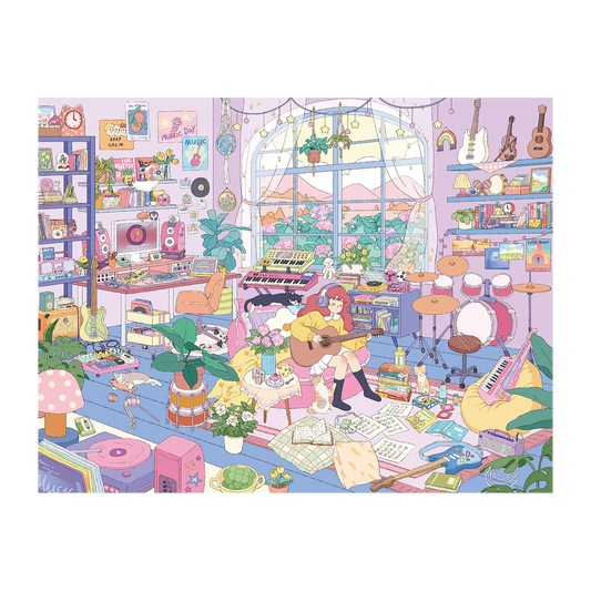 Big Size | Music Studio | Scene Art 20.0 Series | Sticker Scene, 3D Miniature Scene Stickers, Stress-Relief DIY Stickers, Scene-Setting Stickers