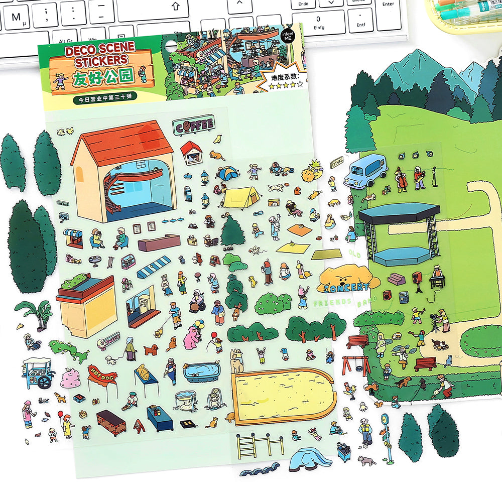 Big Size | Open Today Series 19.0 | Sticker Scene, 3D Miniature Scene Stickers, Stress-Relief DIY Stickers, Scene-Setting Stickers, DIY Stickers