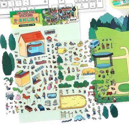 Big Size | Open Today Series 19.0 | Sticker Scene, 3D Miniature Scene Stickers, Stress-Relief DIY Stickers, Scene-Setting Stickers, DIY Stickers