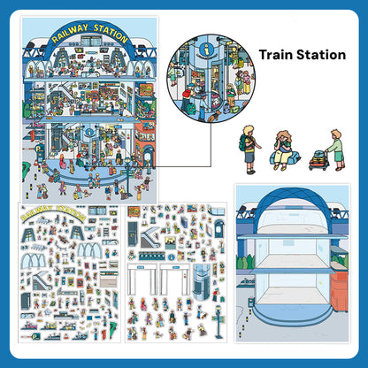 Big Size | Open Today Series 19.0 | Sticker Scene, 3D Miniature Scene Stickers, Stress-Relief DIY Stickers, Scene-Setting Stickers, DIY Stickers